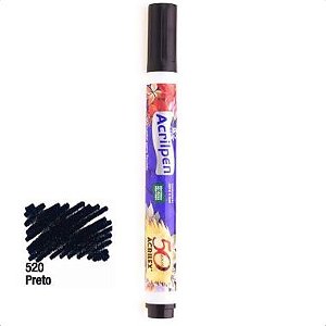 Acrilpen Tecido Acrilex Preto 520