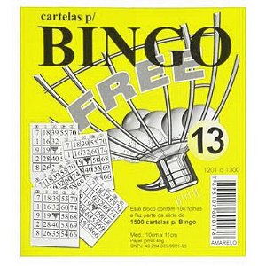 Bloco P/Bingo Free Amarelo