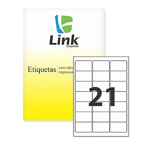 Etiqueta Link A4 9011 (21 Etiquetas P/Folha) C/100 UND