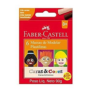 Massa De Modelar Faber-Castell Caras E Cores C/6 Cores