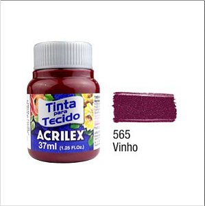 Tinta P/Tecido Fosca Acrilex 37ML Vinho 565