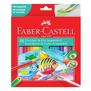 Lápis De Cor Faber Castell C/48 Cores Aquarelável