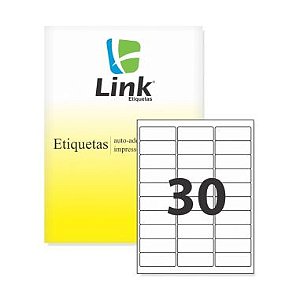 Etiqueta Link Carta 8018 (30 Etiquetas P/Folha) C/100 UND