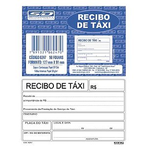 Recibo de Táxi 50 Folhas SD 62471