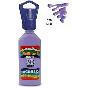 Tinta Dimensional Brilhante Acrilex 35ML Lilas 528