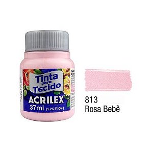 Tinta P/Tecido Fosca Acrilex 37ML Rosa Bebê 813