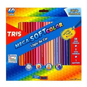 Lápis De Cor Tris Mega Soft Color C/60 Cores