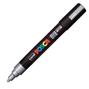 Caneta Posca PC-5M Grossa Prata