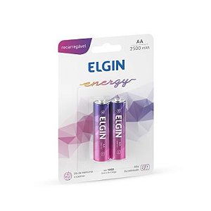 Pilha AA Elgin Energy C/2 Recarregável 2500mAh