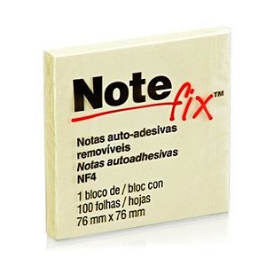 Blocos Adesivos 3M Note fix 76X76 Amarelo 100F