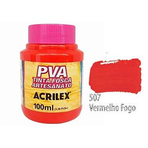 Tinta Plastica PVA Vermelho Fogo 507 100Ml