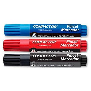 Pincel Atômico Compactor 1100 Marcador Permanente Cores