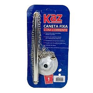 CANETA BALCAO FIXA C/CORRENTE KAZ