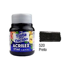 Tinta P/Tecido Fosca Acrilex 37ML Preto 520