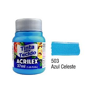 Tinta P/Tecido Fosca Acrilex 37ML Azul Celeste 503