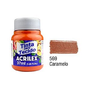 Tinta P/Tecido Fosca Acrilex 37ML Caramelo 569