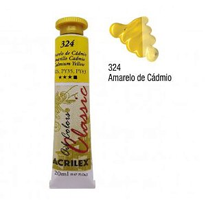 Tinta Óleo Acrilex 20ML Amarelo de Cádmio 324