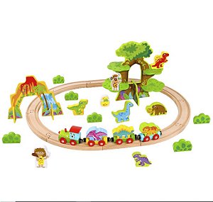 Pista Trem Dinossauro - Tooky Toy