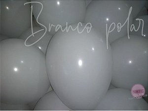 Balões personalizados impressos branco polar um lado uma cor um layout