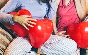 Balões personalizados formato coração vermelho importado 10 polegadas Um lado uma cor e um layout personalizado no balão