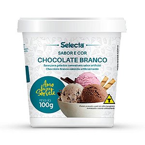 BASE PARA SORVETE SABOR E COR DE CHOCOLATE BRANCO 100G - SELECTA 