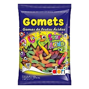 GOMA GOMETS MINHOCA FRUTAS ÁCIDA 600g - DORI 