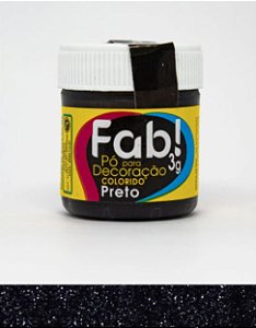 PÓ PARA DECORAÇÃO PRETO 3g - FAB