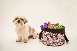 Cesto para Brinquedos - Estampa Vida de Cão
