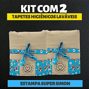 Kit 2 Tapetes - Super Simon - Bege - G