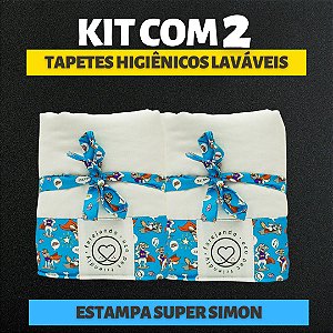 Kit 2 Tapetes - Super Simon - Branco - G