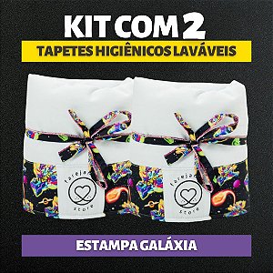 Kit 2 Tapetes - Galáxia - Branco - M