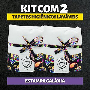 Kit 2 Tapetes - Galáxia - Branco - G