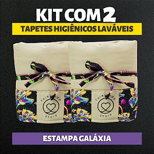 Kit 2 Tapetes - Galáxia - Bege - M