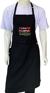 Avental BORDADO "I LOVE DADDY"