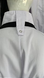 DOLMÃ UNISEX BOTÃO PRESSÃO MANGA CURTA - BRANCA