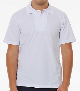 CAMISETA POLO MASCULINA - BRANCA