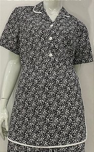 VESTIDO ALGODÃO ESTAMPADINHO - PRETO