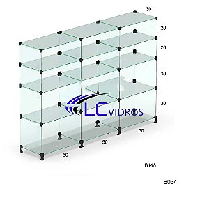 Balcão atendimento 1.50M/comprimento (3 box de 50cm)
