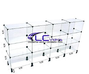 Balcão de atendimento 2 .00 metros /comprimento (4 box 50 cm)
