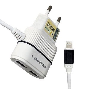 Carregador USB Carga Rápida + Cabo USB V8 SX-QC3-V8 Preto