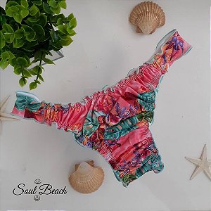 Calcinha de Biquíni Ripple com Empina Bumbum - Estampado - G