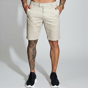 Bermuda Alfaiataria Cós Italiano Areia