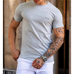 Camiseta Básica Premium Cinza Mescla