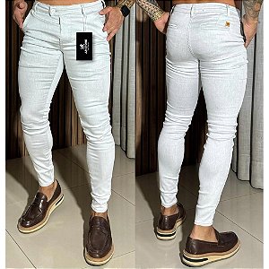 Calça Alfaiataria Skinny Cós Italiano: Gelo