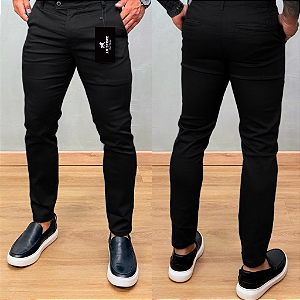 Calça Alfaiataria Slim Cós Italiano: Black