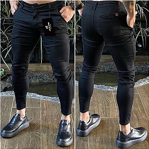 Calça Alfaiataria Skinny Cós Italiano: Black
