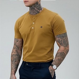 camiseta gola hanley Mostarda