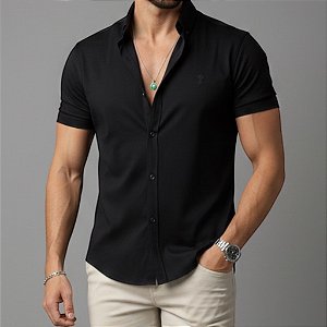 Camisa Manga Curta Tecnológica Black