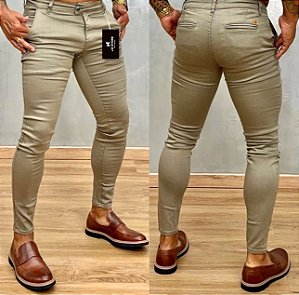 Calça Alfaiataria Skinny Cós Italiano: Caqui