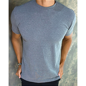 Camiseta Cotton Premium Cinza Mescla